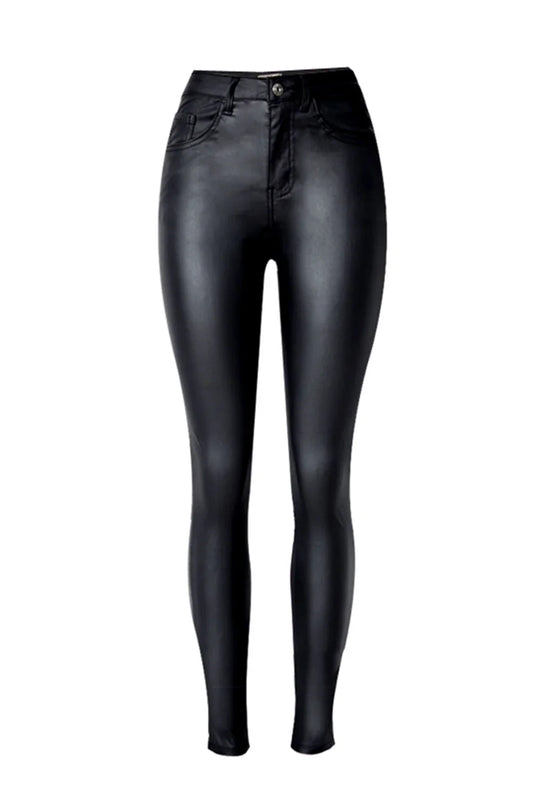 Pantalón de Ecocuero Negro con Interior de Micropolar - Franpaz 